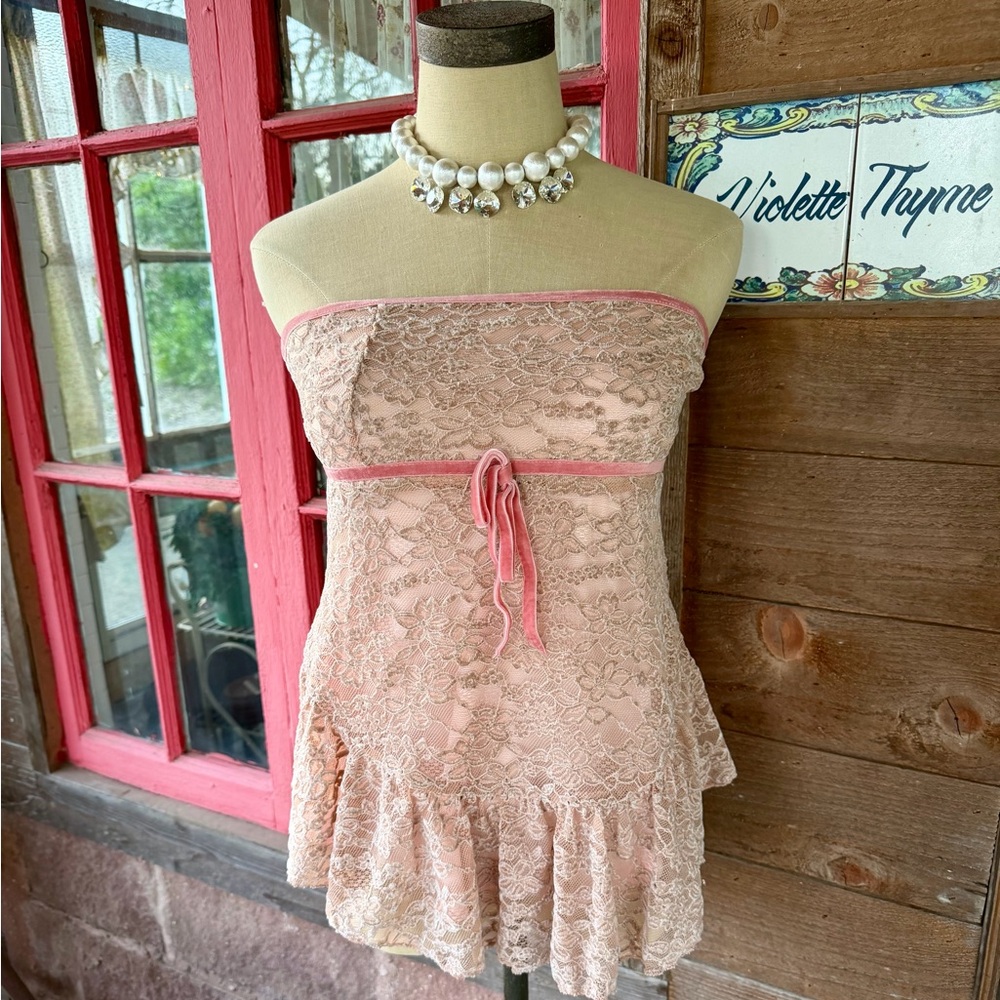 Pink Martini Lacy Corset-Cami